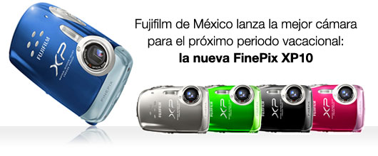 Fujifilm de México lanza la mejor cámara para el próximo periodo vacacional:la nueva FinePix XP10