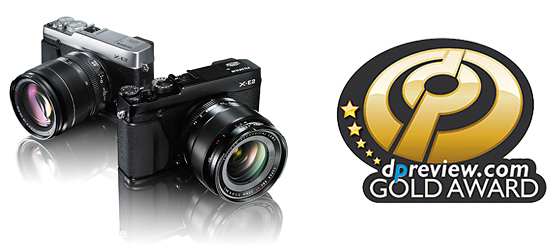 La cámara premium de lentes intercambiables FUJIFILM X-E2, obtiene el GOLD Award de DPReview